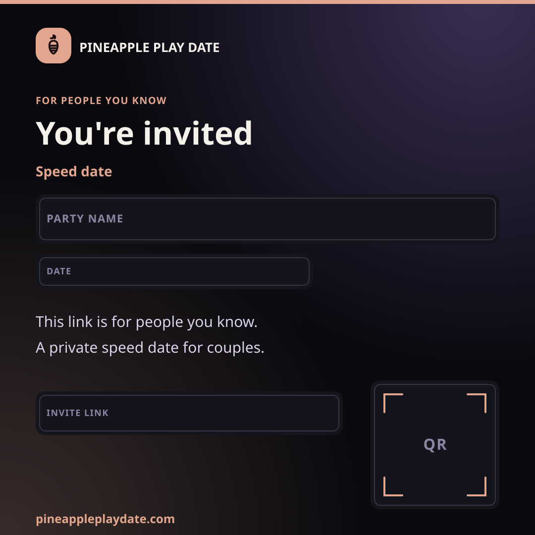 Speed date, Invite set, You're invited